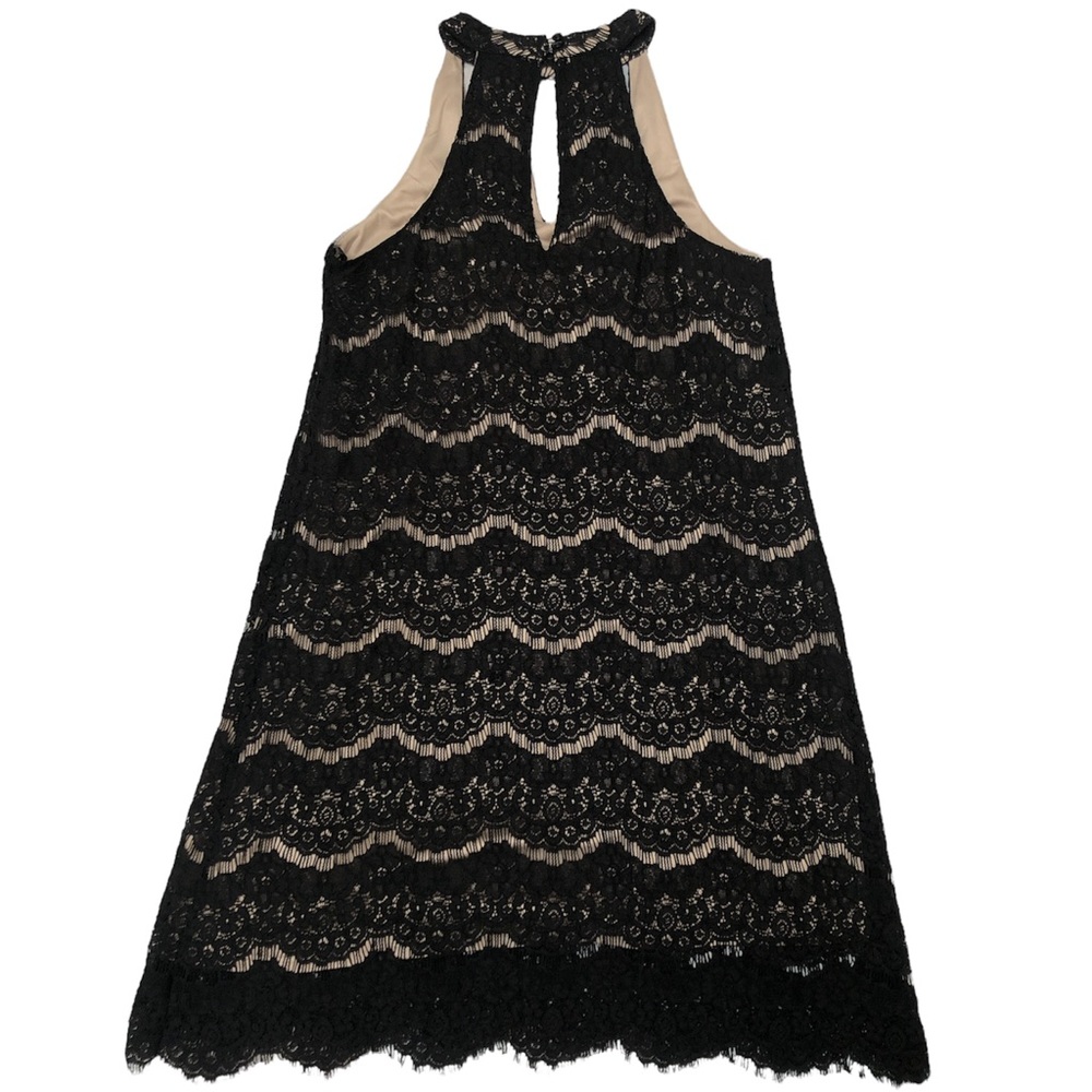 Black lace overlay shift dress - Picture 3 of 3